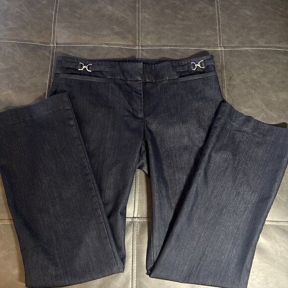Pantalon cigarette uni avec 2 poches - Bleu rayé - Femme - 15.00